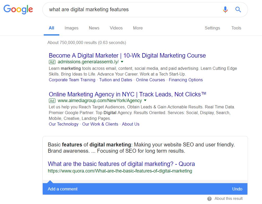 کامنت گذاشتن در نتایج جستجوی گوگل